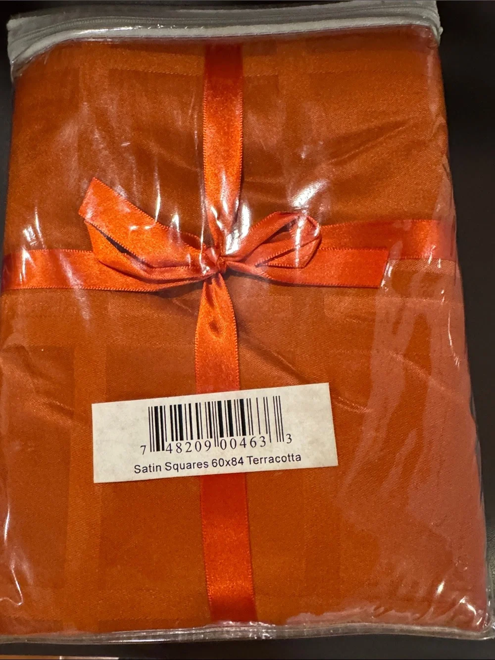 Orange Satin Tablecloth - Satin Squares